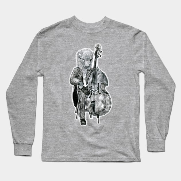 Carnival Animals - Buffalo playing Bass Long Sleeve T-Shirt by SSBDguy75